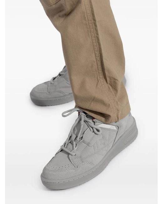 Converse Gray Stitched Pattern Lace-Up Sneakers