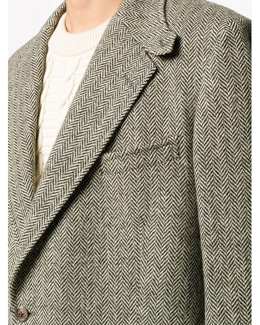 Polo Ralph Lauren Brown Herringbone Single-Breasted Blazer for men