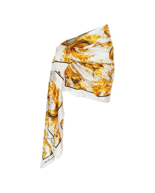 Versace Jeans Couture Metallic Print-Border Sarong