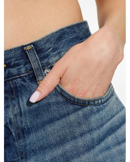 Haikure Blue Legacy Whiskered-Effect Shorts