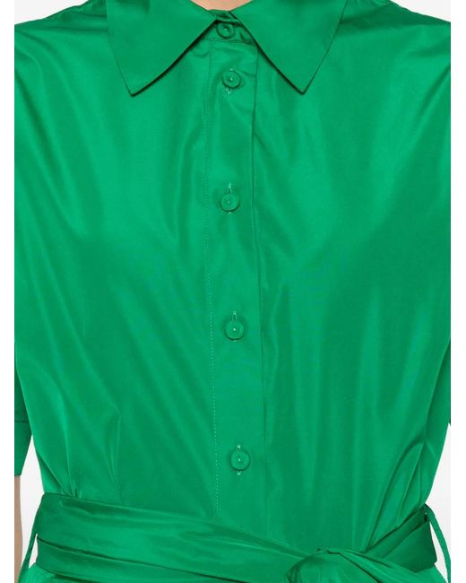 P.A.R.O.S.H. Green Belt Tiered Mini Dress