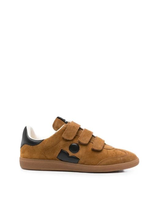 Isabel Marant Brown Touch-Strap Sneakers
