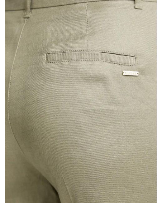 Guess Natural Pleated Straight-Leg Trousers