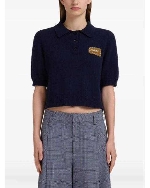 Marni Blue Polo Sweater