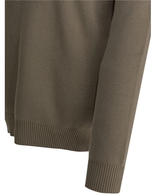 Golden Goose Deluxe Brand Green Ribbed-Knit Sweater for men