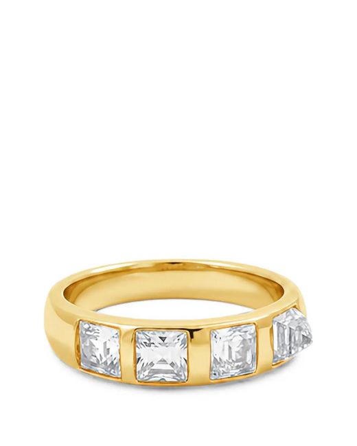 Di Volpe Metallic Piramide Sapphire-Embellished Rings