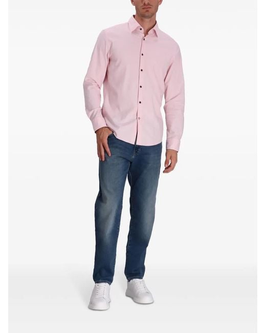 Boss Pink Cotton Shirt for men