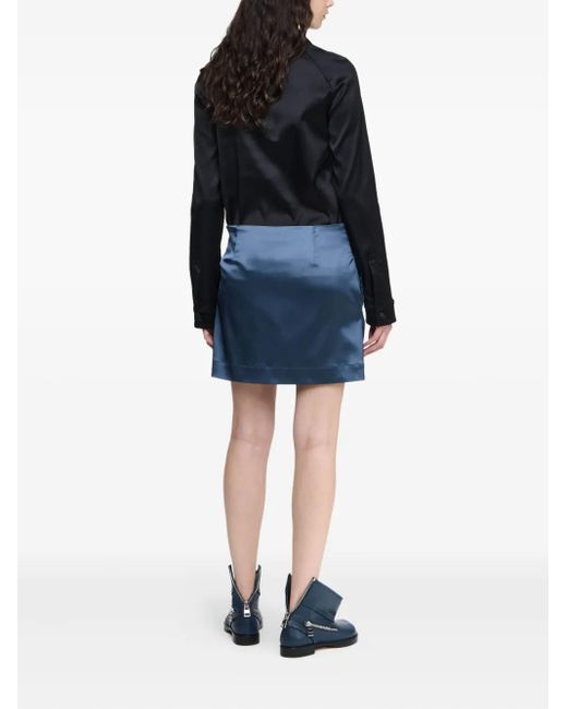 J.W. Anderson Blue Satin Mini Skirt