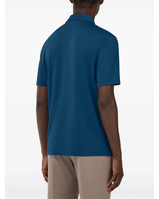 Boggi Blue Piqué Polo Shirt for men