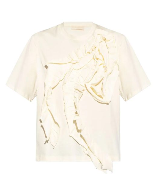 T-Shirt Aris À Volants Ulla Johnson en coloris Natural