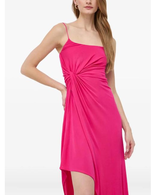 Abito Lungo Asimmetrico di Pinko in Pink