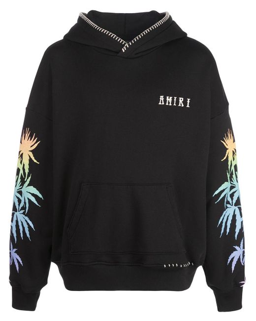 Amiri Palm Print Hoodie in Black for Men | Lyst
