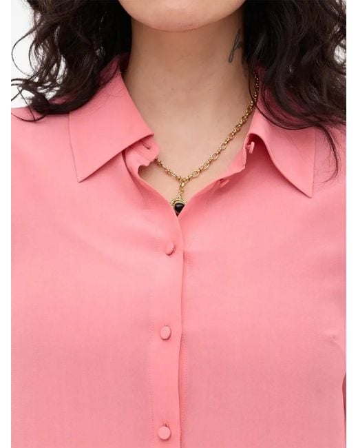 Rixo Pink Havan Wide-Cuff Shirt