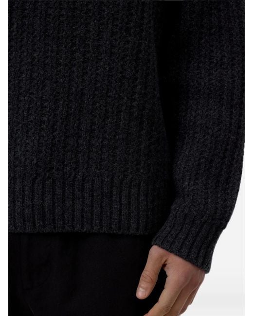 Closed Blue Ribbed-Knit Sweater for men