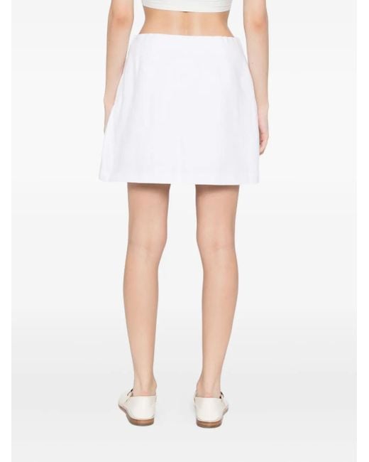 Posse White A-Line Cotton Skirt
