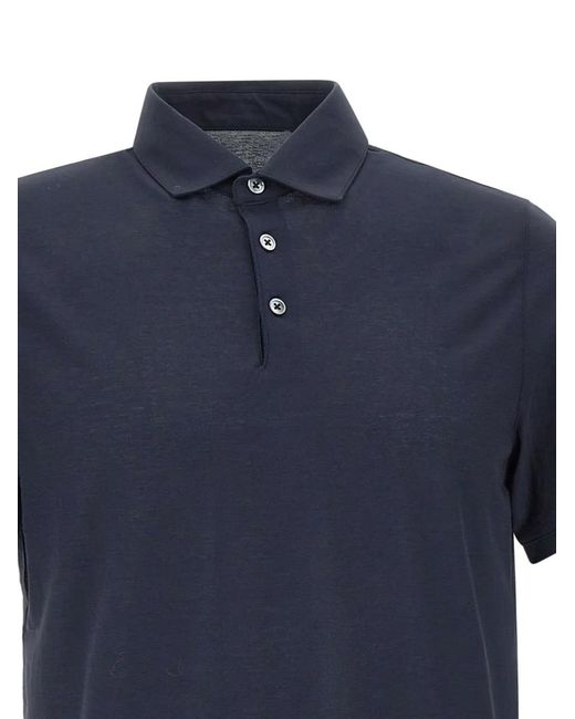 Diktat Blue Cotton Polo Shirt for men
