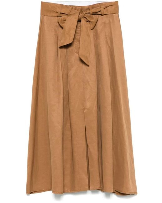 Kaos Midi-Plooirok in het Brown