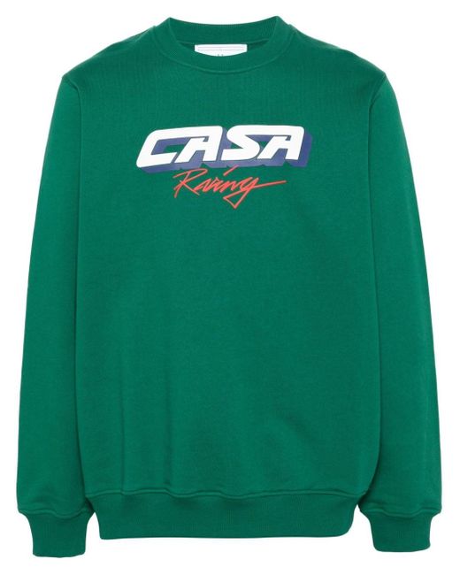 Casablancabrand Green Casa Racing 3d Cotton Sweatshirt for men