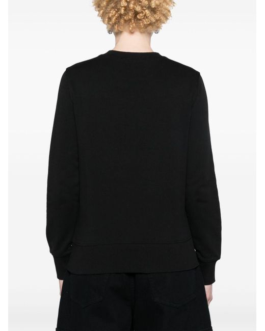 Versace Black Barocco Logo-print Cotton Sweatshirt
