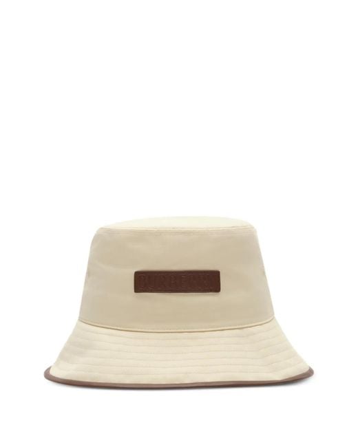 Burberry Natural Logo Gabardine Bucket Hat for men