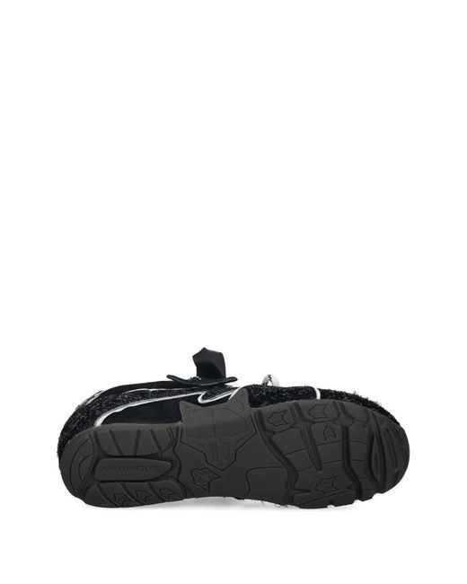 Naked Wolfe Black Adored Ribbon-Detail Sneakers