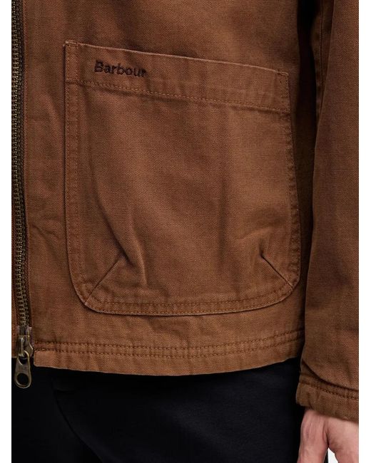 Barbour Brown Cove Zip-Up Pocket Jacket for men