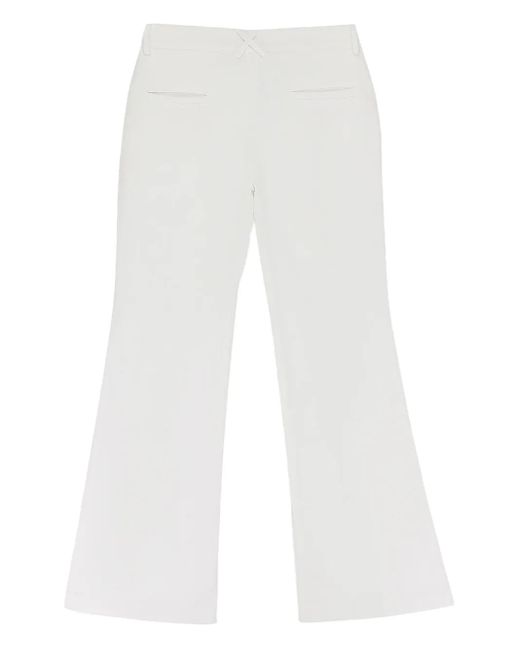 Rhude White Low-Waist Trousers for men