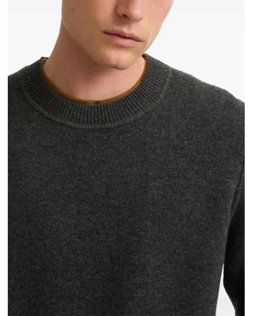 Yves Salomon Green Two-Tone Reversible Knit Jumper for men