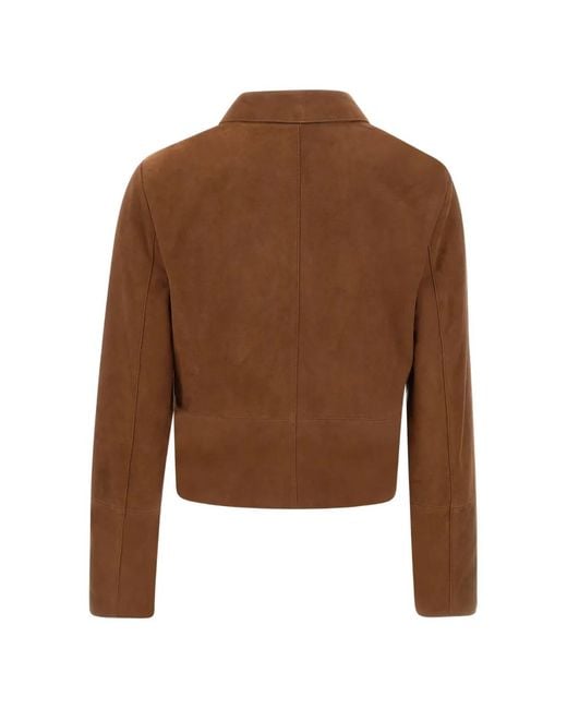 Liu Jo Brown Suede Boxy Jacket