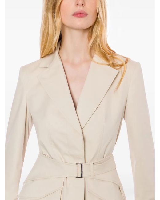 Alberta Ferretti ベルテッド ジャケット Natural