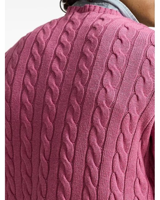 Polo Ralph Lauren Pink Cable-Knit Pony Sweater for men