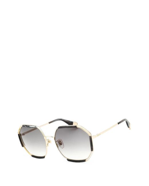 Furla White Round-Frame Sunglasses