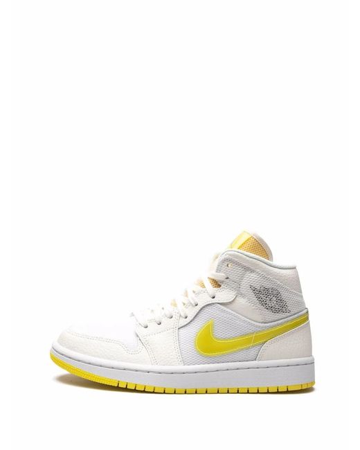 Nike White Air 1 Mid Se "voltage Yellow" Shoes