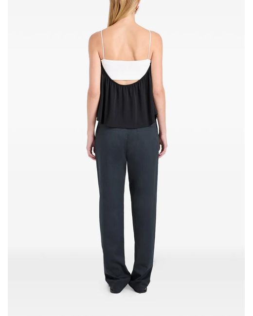 Proenza Schouler Black Vanna Layered Blouse