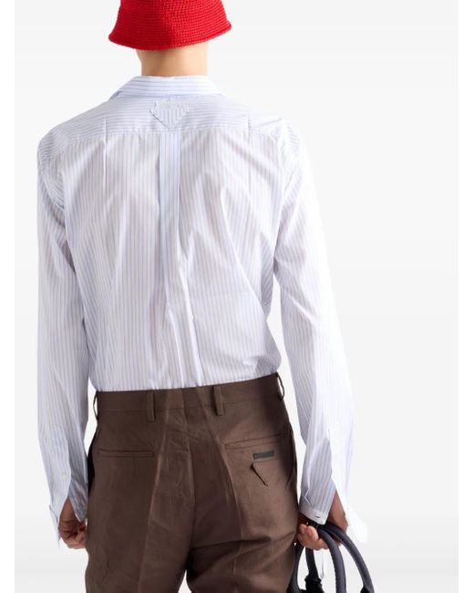 Prada White Striped Shirt for men