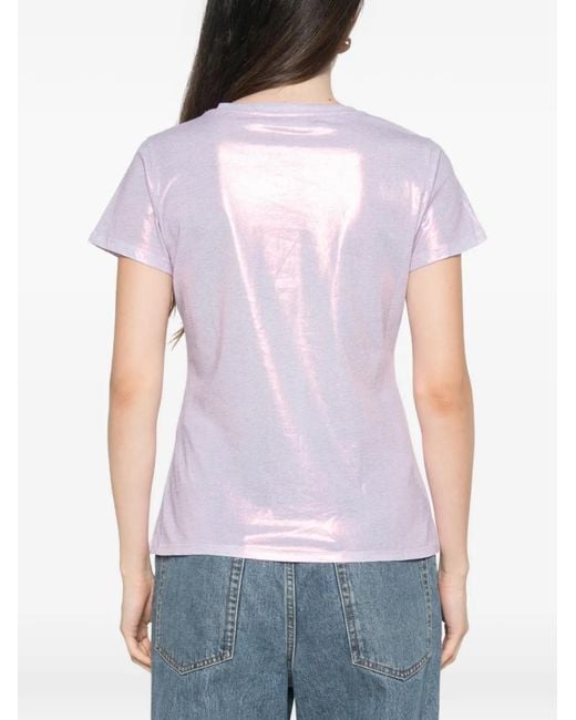 Blugirl Blumarine Pink Logo-Print T-Shirt