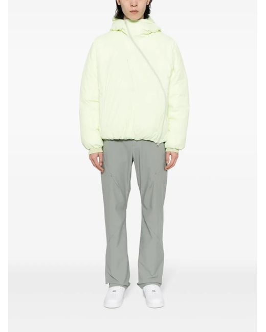 Post Archive Faction PAF White Off-Centre Padded Jacket for men