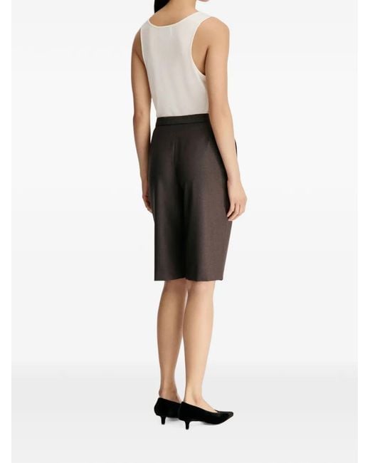 Loulou de Saison Black Robi Straight-Fit Shorts