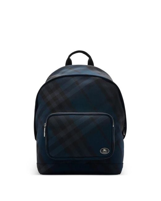 Mochila con motivo Grid Check Burberry de hombre de color Blue