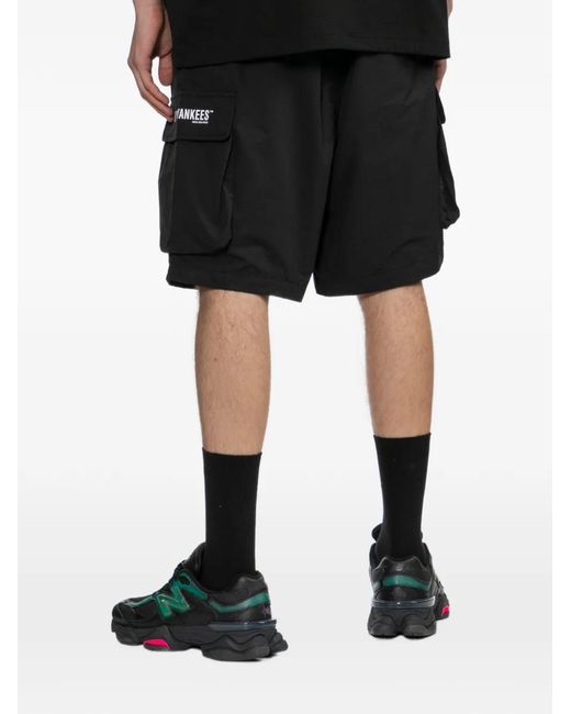 KTZ Black Ny Yankees Shorts for men