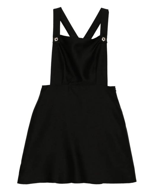 Macgraw Black Apron Mini Dress