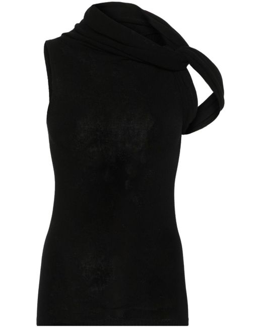 Rick Owens Black High-neck Knitted Top