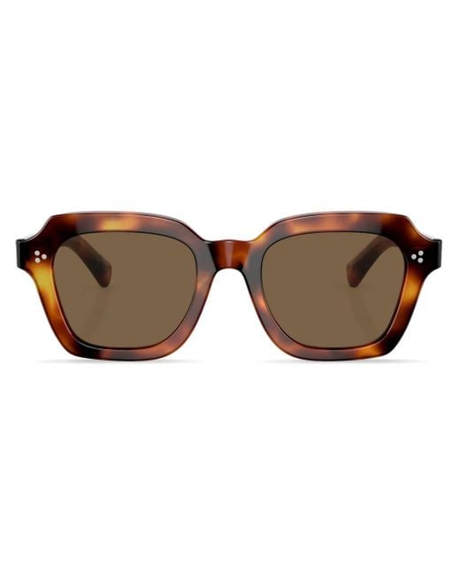 Oliver Peoples Brown Kienna Square-Frame Sunglasses