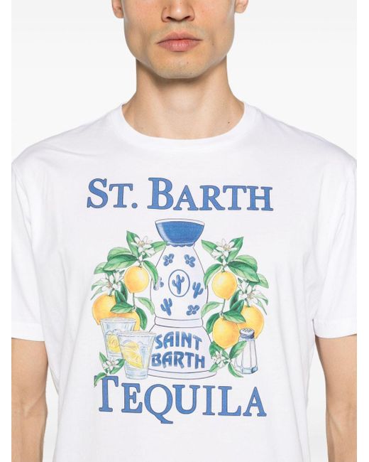 Mc2 Saint Barth Blue Tequila Summer Cotton T-shirt for men