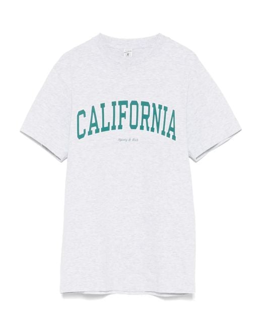 Sporty & Rich White Stretch-Cotton T-Shirt