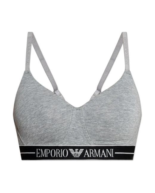Emporio Armani ロゴ ブラジャー Gray