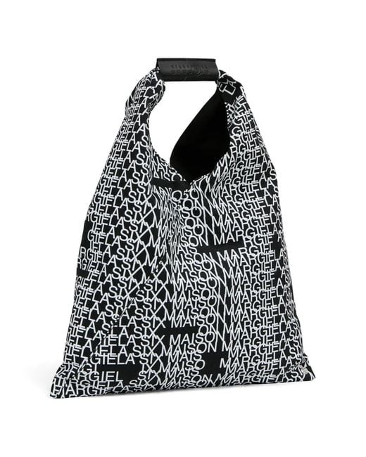 MM6 by Maison Margiela Blue Japanese Logo-Print Handbag