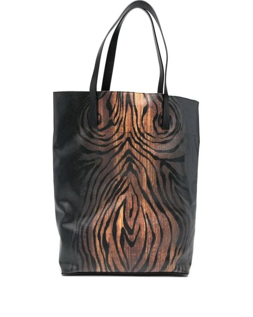Jean Paul Gaultier ゼブラプリント ハンドバッグ Black