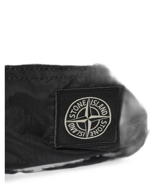 Stone Island Black Logo-Patch Cross Body Bag for men