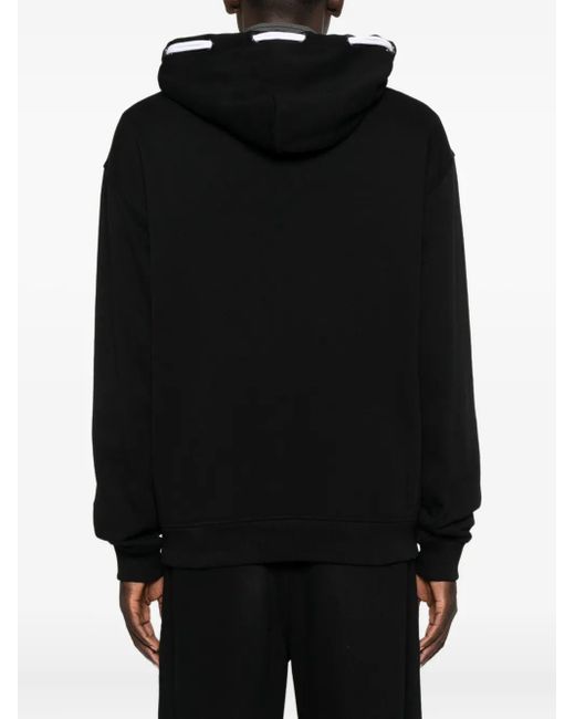 Dolce & Gabbana Black Embroidered Hoodie for men